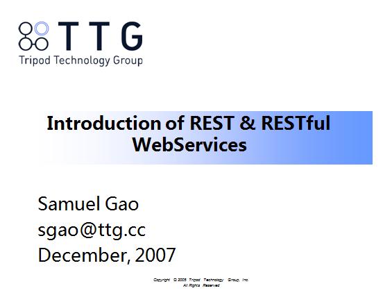 <font color=red><b>Introduction</b></font> of REST & RESTful WebServices