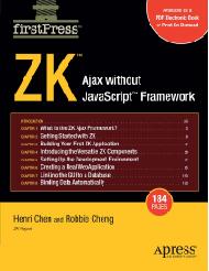 《ZK: Ajax without the Javascript Framework》(PDF 英文版)