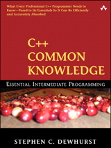 《C++ Common Knowledge: Essential <font color=red><b>Intermediate</b></font> Programming》(CHM 英文版)